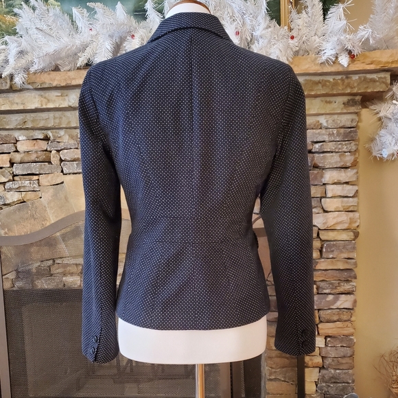 EUC/ Cynthia Rowley Navy / White Polka Dot Blazer - Picture 4 of 7